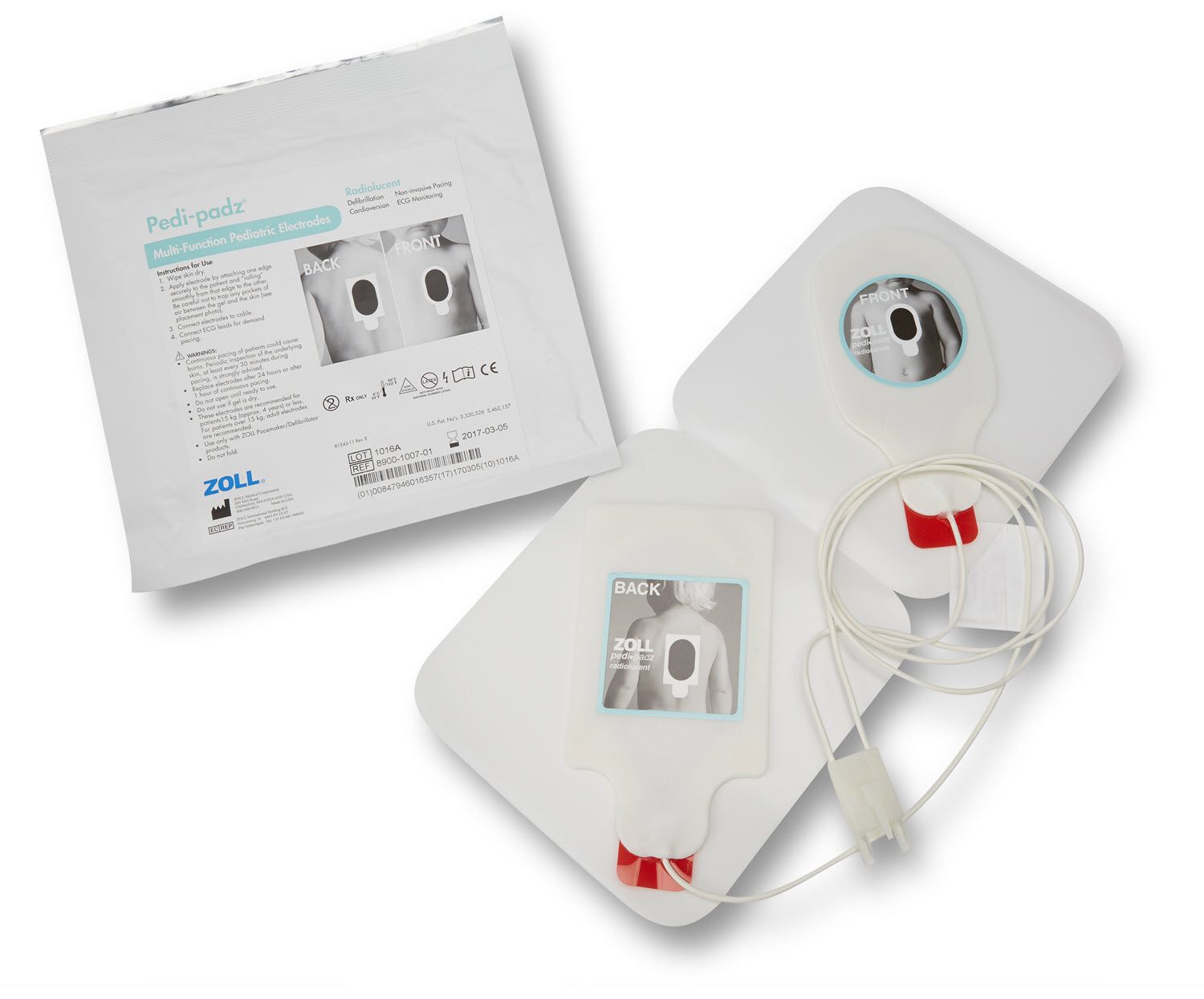 Zoll Pedi-Padz Radiolucent Solid Gel Electrode Case of 6 8900-1005-01 Zoll Pedi-Padz Radiolucent Solid Gel Electrode Case of 6 8900-1005-01